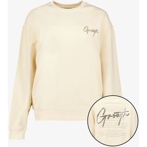 TwoDay dames sweater met backprint beige - Maat S