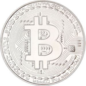 Bitcoin verzamelmunt - Munten - Crypto - Coin - Token - Souvenir - Met beschermhoes - zilver