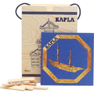 KAPLA - KAPLA Blank - Constructiespeelgoed - Blauw Voorbeeldboek - 280 Plankjes