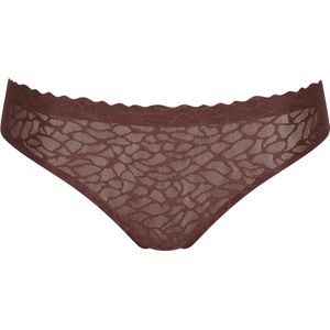 Sloggi Women ZERO Feel Lace 2.0 Brazil Panty (1-pack) - dames slip - donkerbruin - Maat: S