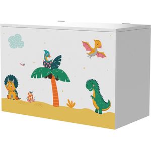In And OutdoorMatch Speelgoeddoos Milo - Doos voor speelgoed - 40x60x30 cm - dinosaurusmotief - voor jongens - voor meisjes