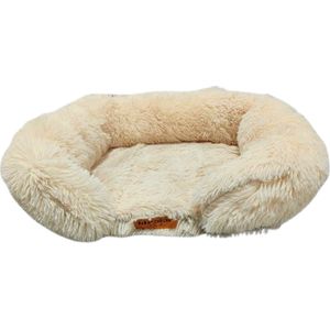By Cee Cee - Orthopedisch Hondenbed - Fluffy - Beige- Maat L - 75x50