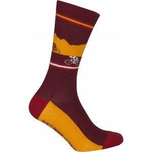 Le Patron Casual sokken Bordeaux Geel / Grand tours Vuelta  - 35/38