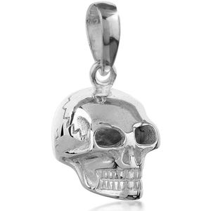 KUZZOI Heren Hanger Heren schedel hanger Skull Gothic in 925 Sterling Zilver
