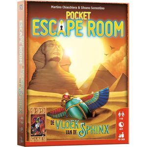 999 Games Pocket Escape Room: De Vloek van de Sphinx - Breinbreker - 12+ - Coöperatief Kaartspel voor 1-6 spelers