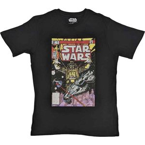 Disney Star Wars - Darth Vader Comic Heren T-shirt - XL - Zwart