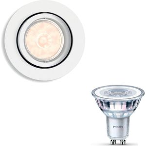 Philips Enneper Inbouwspot (Wit) - Rond - GU10 - Warmwit Licht - SceneSwitch - Eenvoudig Dimbaar met Je Klassieke Schakelaar