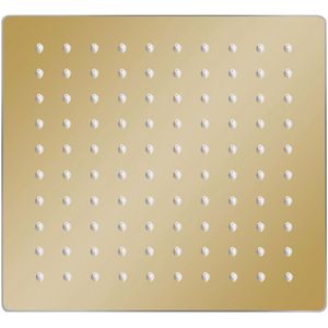vidaXL Douchekop - Douchekoppen - Regendouchekop - Regendouchekoppen - Regendouchekop vierkant 20x20 cm roestvrij staal goudkleurig