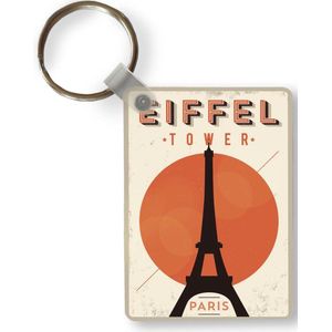 Sleutelhanger - Eiffeltoren - Vintage - Parijs - Uitdeelcadeautjes - Plastic