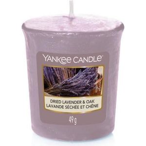 Yankee Candle - Dried Lavender & Oak Candle ( sušená levandule a dub ) - Aromatická votivní svíčka