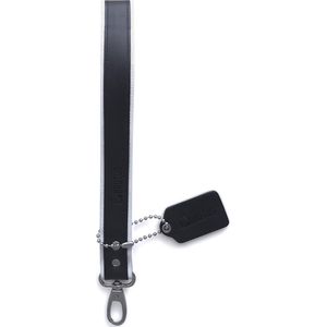 Brutus - Korte Lederen Bondage Leash - Zwart/Wit
