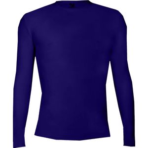 BADGER SPORT - Shirt Met  Lange Mouwen - Pro Compression - Diverse Sporten - Volwassenen - Polyester/Elastaan - Heren - Ronde Hals - Ondershirt - Zweet Afvoerend - Paars - Medium