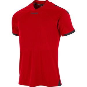Hummel Fyn Shirt Korte Mouw Heren - Rood / Zwart | Maat: XL