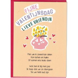 Kaart - Valentijn - Fijne Valentijnsdag lieve Vriendin