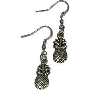 Yehwang Zilveren oorbellen in Ananas vorm /Pineapple Stainless Steel