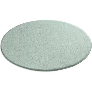 Zacht rond vloerkleed - mintgroen (wasbaar 30°C) 80 cm rond