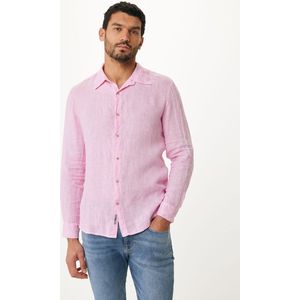Linen Shirt Lange Mouwen Mannen - Roze - Maat XL