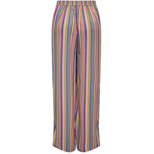 Only Alma Life Poly Palazzo Pant Begoina Pink Glowy Zigzag MULTICOLOR L
