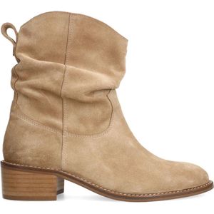Manfield - Enkellaarsjes - Beige - Suède