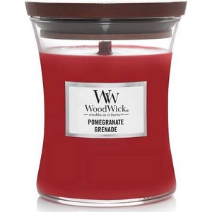 WoodWick Hourglass Medium Geurkaars - Pomegranate