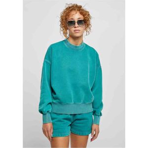 Urban Classics - Oversized Stone Washed Crewneck sweater/trui - S - Blauw