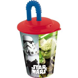 Disney Star Wars beker met rietje - Schoolbeker - 450 ml