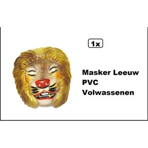 Masker Leeuw volwassenen - PVC - Dier Thema feest verjaardag leeuwen dierenmasker