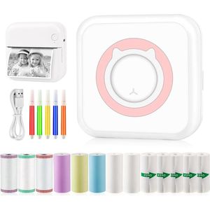Draadloze Mini Fotoprinter voor Smartphones - Draagbare Thermische Bluetooth Printer voor Dagboek en Notities
