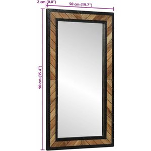 vidaXL - Spiegel - 90x2x50 - cm - Massief - Acaciahout