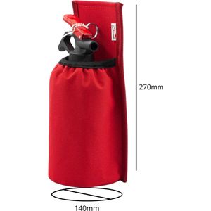 CarPassion Brandblusserhoes - Brandblusser - Brandblusserhouder - Bescherming - Rood