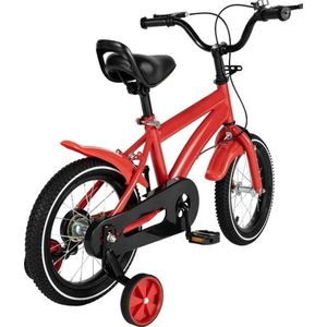 Gran VidaÂ® - Kinderfiets - Inclusief Zijwieltjes - In Hoogte Verstelbaar - Geschikt voor 2-4 Jaar - Rood