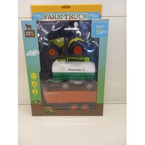 Tractor met aanhangwagen - 2 modellen - 40cm - Frictie - Geluid - Licht