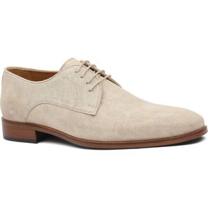 Melik Schoen Perla Suede Beige - Maat 46 - Heren - Nette schoenen