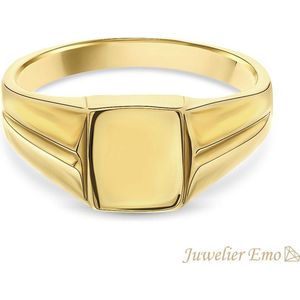 Juwelier Emo - 14 Karaat Gouden Kinderring jongens - GLANS - KIDS - MAAT 15.50