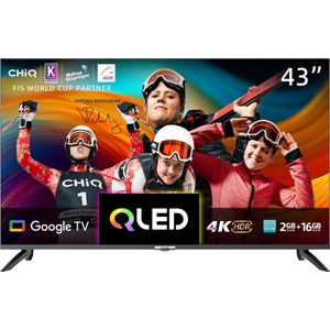 CHiQ U43QM8V - Smart TV 43 Inch - 4K QLED Google TV - Ultra-HD - 2023 model