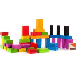 Bajo Blocks - 43 houten blokken - regenboog