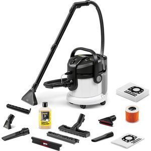 Kärcher Tapijtreiniger SE 4 Plus SET - Incl. extra Vliesfilterzakken 4st. - 4 / 4 liter - 3-in-1 Sproei-extractie - Tapijt- en bekledingsreiniger RM 519, 1L