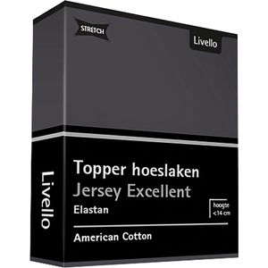 Livello Hoeslaken Topper Jersey Excellent Dark Grey 250 gr 120x200 t/m 130x220