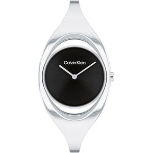 Calvin Klein CK25200423 Elated Dames Horloge - Mineraalglas - Staal - Zilverkleurig - 30 mm breed - Quartz - Druksluiting - 3 ATM (spatwater)
