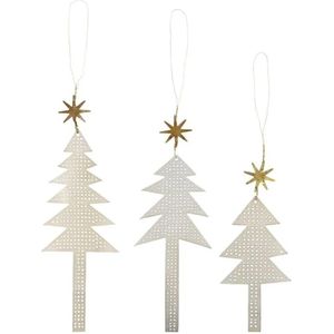 House Doctor Ornaments Tree with star, antique silver - 3 stuks