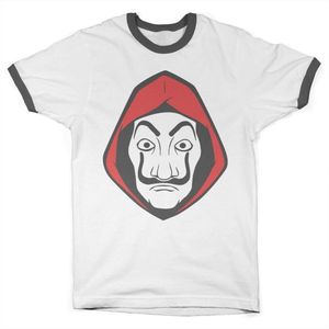 La Casa De Papel Heren Tshirt -XL- Mask Wit