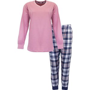 Irresistible Dames Pyjama - Flanel - Roze - Maat XXL