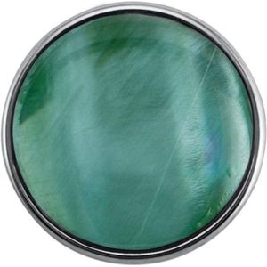 Quiges - Drukknoop Mini 12mm Parelmoer Schelp Mint Groen - EBCMK115