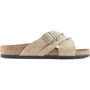 Birkenstock Lugano Heren Slippers Desert Buck Faded Khaki Narrow-fit |  Groen | Nubuck | Maat 46