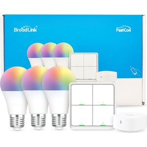 Viatel Smart Bulb 9W RGB Led Light Bulbs,Smart Hub,Switch ,BroadLink BLE Bluetooth Hot Sale Starter Kit