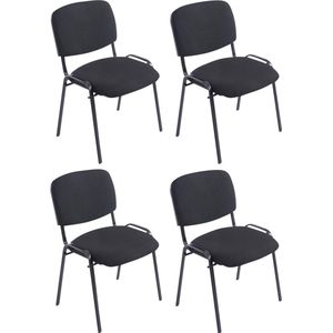 CLP XL Ken Set van 4 stoelen - Stof zwart