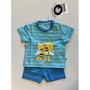 Woody pyjama baby unisex - blauw fijn gestreept - Maya de Bij - 221-3-CPD-Z/928 - maat 56
