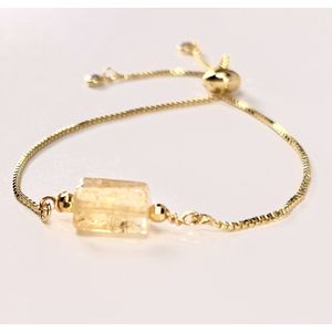 Chakra Armband - Citrine Quartz - Kristal - Goldplated - Dames - Lieve Jewels