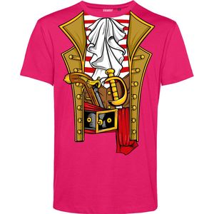 T-shirt kind Piraten Kostuum | Carnavalskleding kinderen | Carnaval Kostuum | Foute Party | Fuchsia | maat 80