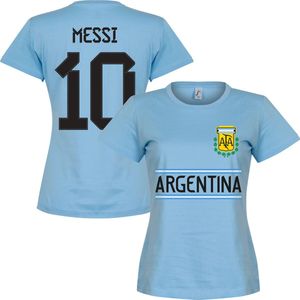 Argentini�ë Messi 10 Dames Team T-Shirt - Lichtblauw - S - 8